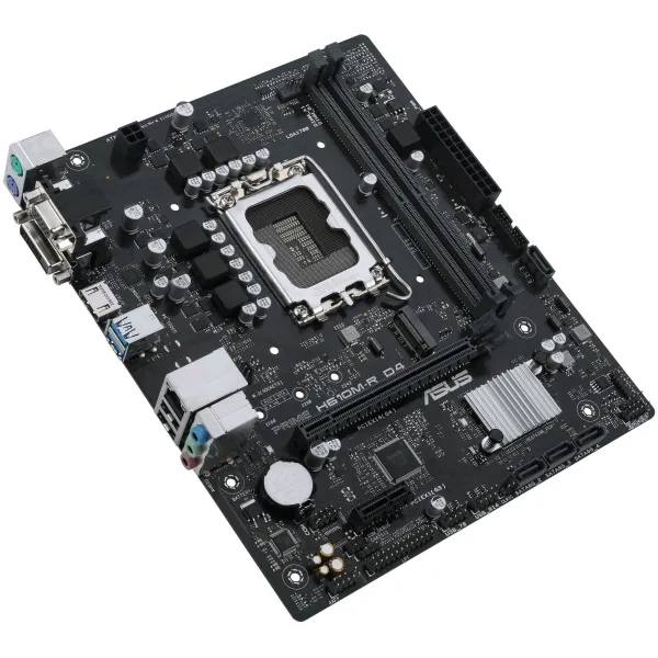 Материнcкая плата PRIME H610M-R D4-SI s1700 H610 2xDDR4 M.2 HDMI D-Sub DVI mATX White BOX WITH ACCESSORY ASUS (90MB1B40-M0ECY0) - Фото 1