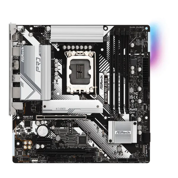 Материнcкая плата B760M PRO RS/D4 s1700 B760M 4xDDR4 HDMI DP mATX ASRock (B760M_PRO_RS/D4) - Фото 1