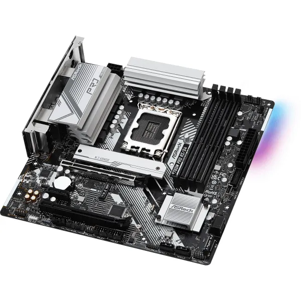 Материнcкая плата B760M PRO RS/D4 s1700 B760M 4xDDR4 HDMI DP mATX ASRock (B760M_PRO_RS/D4) - Фото 2