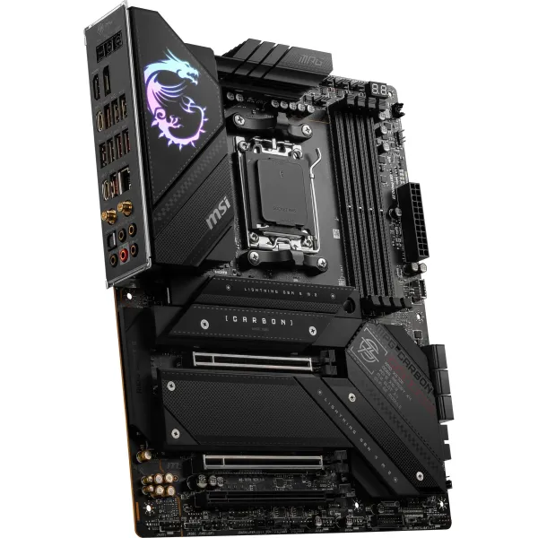 Материнcкая плата MPG X670E CARBON WIFI sAM5 X670 4xDDR5 HDMI DP WiFi BT ATX MSI (911-7D70-009) - Фото 1