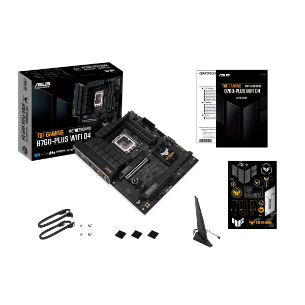 Материнcкая плата TUF GAMING B760-PLUS WIFI D4 s1700 B760 4xDDR4 M.2 HDMI DP mATX ASUS (90MB1DF0-M1EAY0) - Фото 1