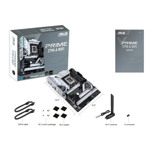 Материнcька плата PRIME Z790-A WIFI s1700 Z790 4xDDR5 M.2 HDMI DP Wi-Fi BT білий ATX ASUS (90MB1CS0-M1EAY0) - Фото 3