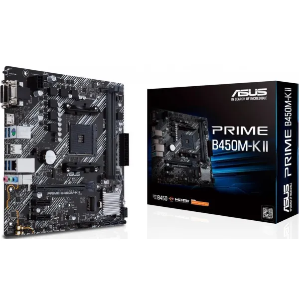 Материнcкая плата PRIME B450M-K II sAM4 B450 2xDDR4 HDMI DVI D-Sub mATX ASUS (90MB1600-M0EAY0) - Фото 4