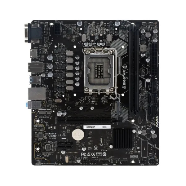 Материнcкая плата H610MHP s1700 H610 2xDDR4 HDMI D-Sub mATX Biostar (H610MHP)