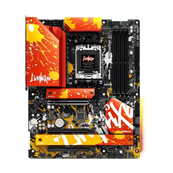 Материнська плата B650 LIVEMIXER sAM5 B650 4xDDR5 M.2 HDMI DP Wi-Fi BT ATX ASRock (B650_LIVEMIXER)