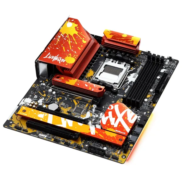 Материнська плата B650 LIVEMIXER sAM5 B650 4xDDR5 M.2 HDMI DP Wi-Fi BT ATX ASRock (B650_LIVEMIXER) - Фото 1