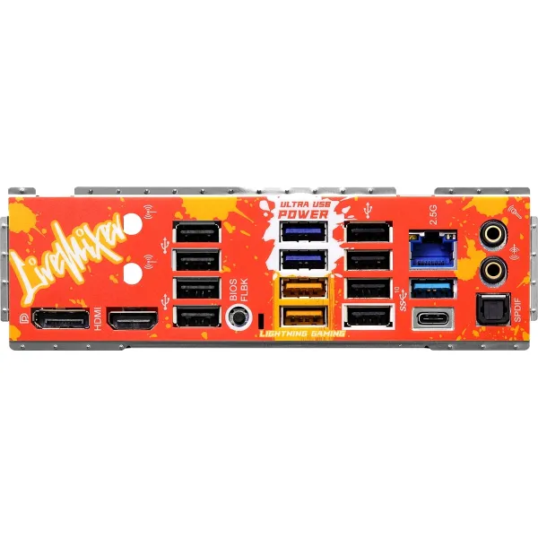 Материнська плата B650 LIVEMIXER sAM5 B650 4xDDR5 M.2 HDMI DP Wi-Fi BT ATX ASRock (B650_LIVEMIXER) - Фото 4
