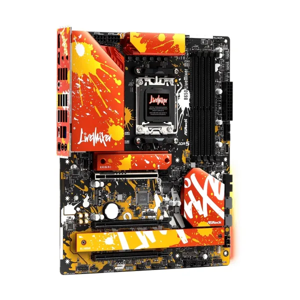 Материнська плата B650 LIVEMIXER sAM5 B650 4xDDR5 M.2 HDMI DP Wi-Fi BT ATX ASRock (B650_LIVEMIXER) - Фото 5
