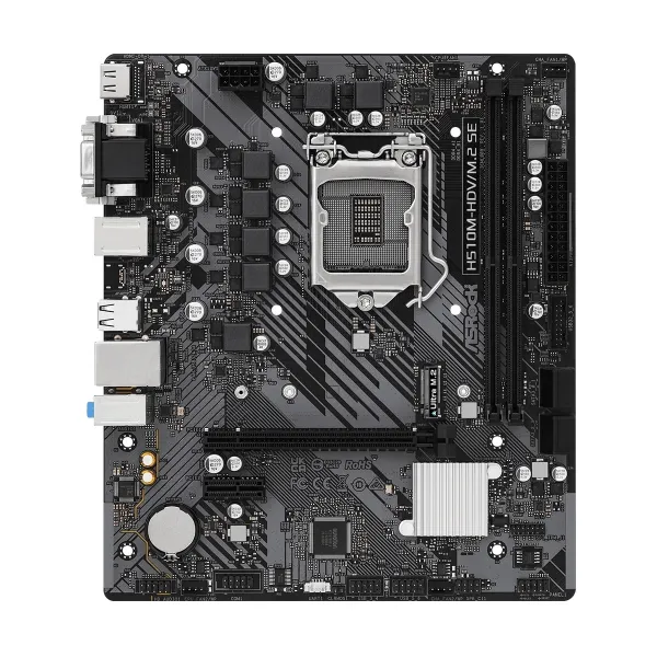 Материнcкая плата H510M-HDV/M.2 SE s1200 H510 2xDDR4 M.2 HDMI DVI mATX ASRock (H510M-HDV/M.2_SE)