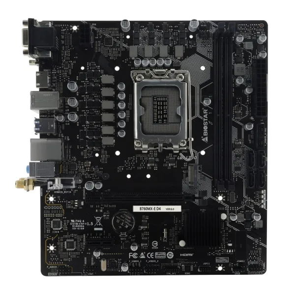 Материнcкая плата B760MX-E D4 s1700 B760M 2xDDR4 M.2 HDMI D-Sub mATX Biostar (B760MX-E_D4)