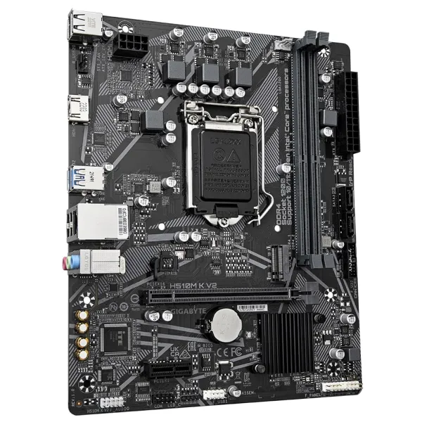 Материнська плата H510M K V2 s1200 H510M 2xDDR4 M.2 HDMI D-Sub mATX Gigabyte (H510M_K_V2) - Фото 1