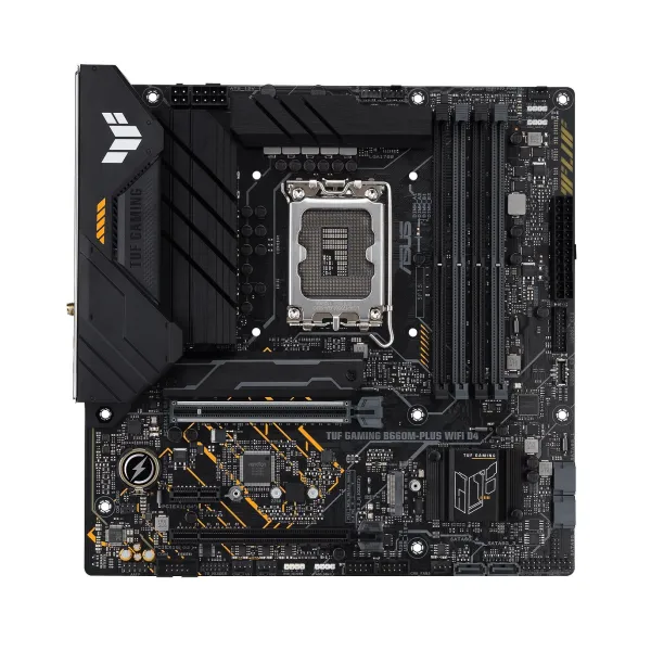 Материнcкая плата TUF GAMING B660M-PLUS WIFI D4 s1700 B660 4xDDR4 M.2 HDMI DP Wi-Fi BT mATX ASUS (90MB1930-M1EAY0)