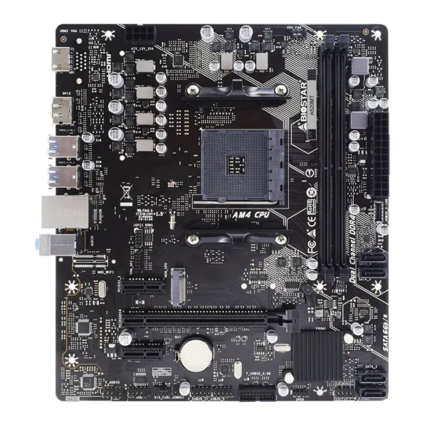 Материнcкая плата A520MT sAM5 A520 2xDDR4 M.2 HDMI DP mATX Biostar (A520MT)