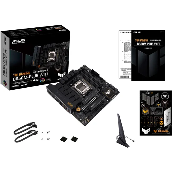 Материнcкая плата TUF GAMING B650M-PLUS WIFI sAM5 B650 4xDDR5 M.2 HDMI DP WiFi BT mATX ASUS (90MB1BF0-M0EAY0) - Фото 4