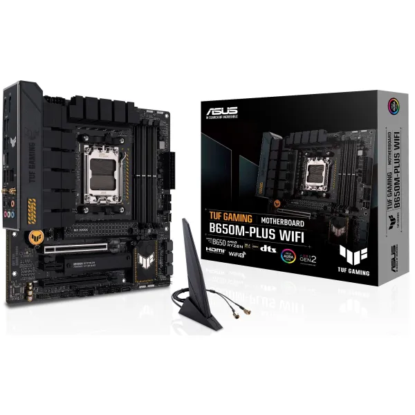 Материнcкая плата TUF GAMING B650M-PLUS WIFI sAM5 B650 4xDDR5 M.2 HDMI DP WiFi BT mATX ASUS (90MB1BF0-M0EAY0) - Фото 6