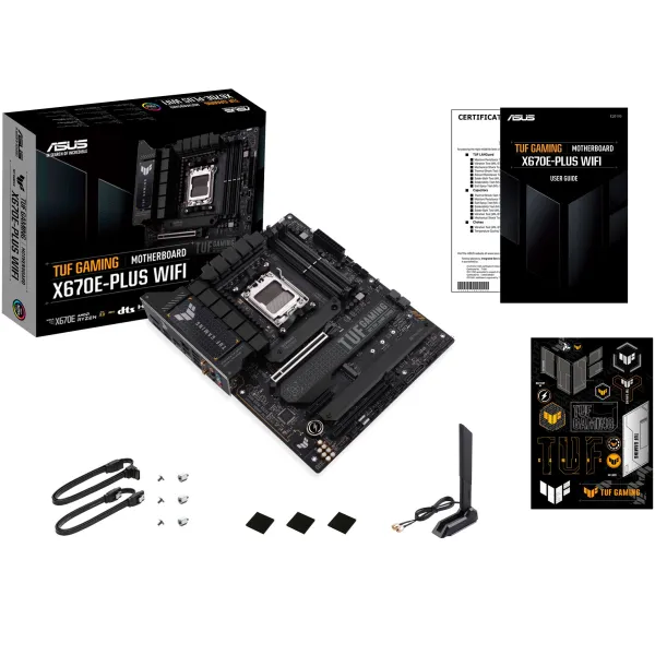 Материнcкая плата TUF GAMING X670E-PLUS WIFI sAM5 X670 4xDDR5 M.2 HDMI DP WiFi BT ATX ASUS (90MB1BK0-M0EAY0) - Фото 1