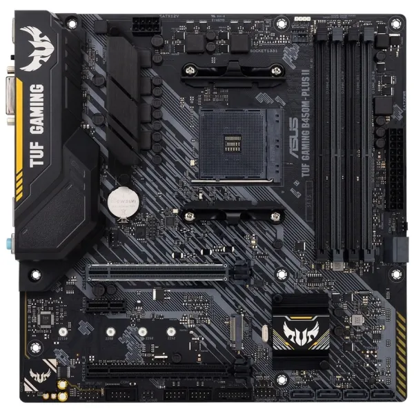 Материнcкая плата TUF GAMING B450M-PLUS II sAM4 B450 4xDDR4 HDMI DVI mATX ASUS (90MB1620-M0EAY0)