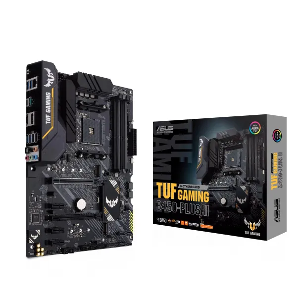 Материнcкая плата TUF GAMING B450-PLUS II sAM4 B450 4xDDR4 HDMI DP ATX ASUS (90MB1650-M0EAY0) - Фото 1