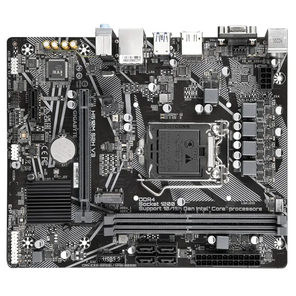Материнська плата H510M S2H V3 s1200 H470 2xDDR4 HDMI DP mATX Gigabyte (H510M_S2H_V3) - Фото 4