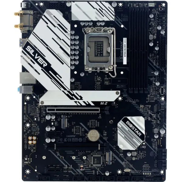 Материнcкая плата B760A SILVER s1700 B760 4xDDR5 M.2 HDMI DP ATX Biostar (B760A-SILVER)
