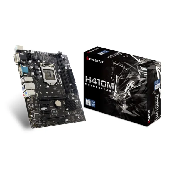 Материнська плата H410MHG s1200 H410 2xDDR4 HDMI D-Sub mATX Biostar (H410MHG) - Фото 1