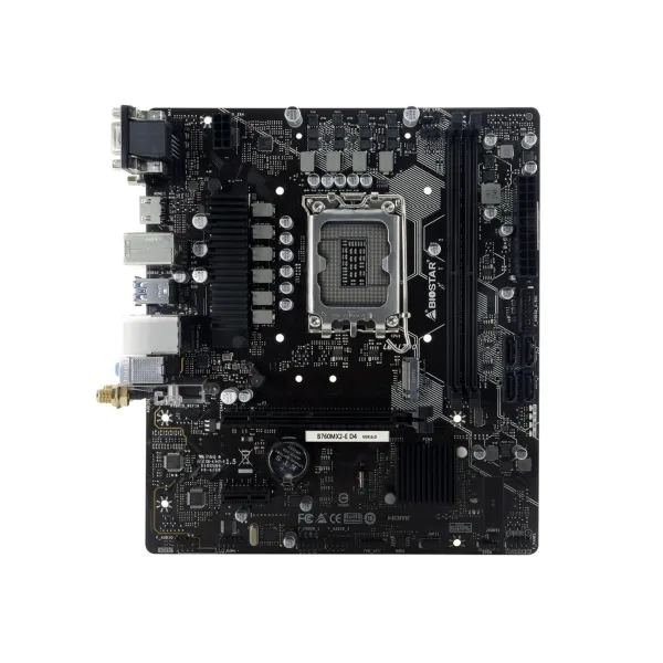 Материнcкая плата B760MX2-E D4 s1700 B760 2xDDR4 HDMI D-Sub mATX Biostar (B760MX2-E_D4)
