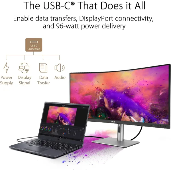 Монітор 34.1" ProArt PA34VCNV Asus (90LM04A0-B02370) - Фото 2