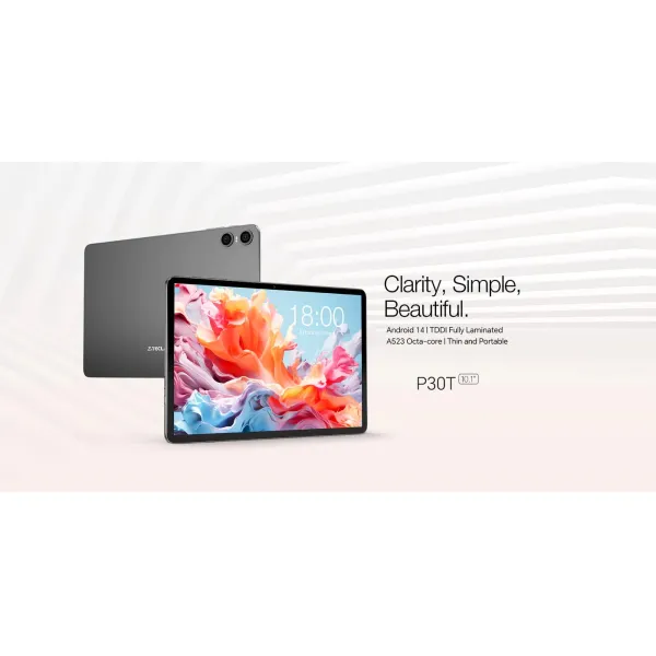 Планшет P30T 10.1" 4ГБ, 128ГБ, 6000мА/год, Android, серый Teclast (6940709685907) - Фото 4
