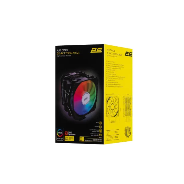 Кулер для процессора Air Cool AC120D6-ARGB 2E GAMING (2E-AC120D6-ARGB) - Фото 15