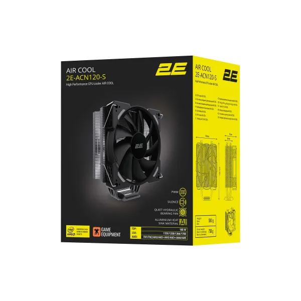 Кулер для процесора Air Cool ACN120-S 2E GAMING (2E-ACN120-S) - Фото 6