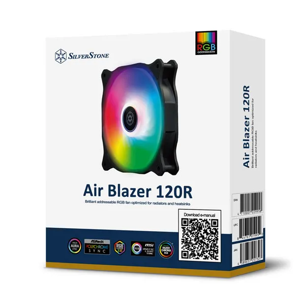 Кулер для корпусу Air Blazer AB120R-ARGB 120мм чорний SilverStone (SST-AB120R-ARGB) - Фото 3