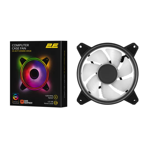 Кулер для корпусу Air Cool Infinity M ACF120IMW-ARGB 120мм чорний 2E GAMING (2E-ACF120IMW-ARGB) - Фото 2