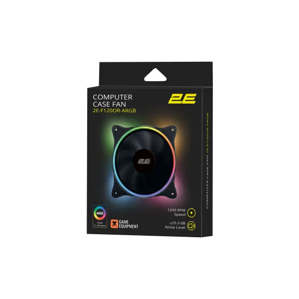 Кулер для корпусу F120OR-ARGB 120мм чорний 2E GAMING (2E-F120OR-ARGB) - Фото 5