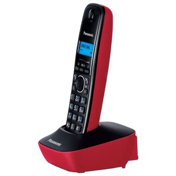 Радіотелефон DECT KX-TG1611UAR чорний-червоний Panasonic - Фото 1