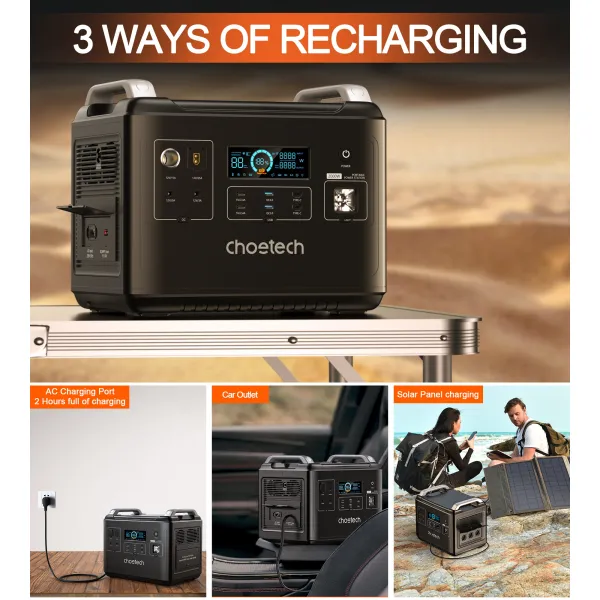 Станция зарядная 2000W с функцией ИБП Choetech (BS006-V3) - Фото 5