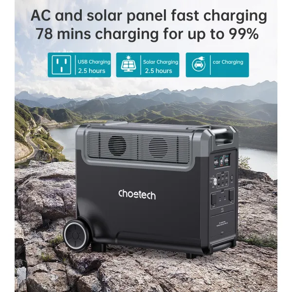 Станция зарядная 3600W с функцией ИБП Choetech (BS009) - Фото 4