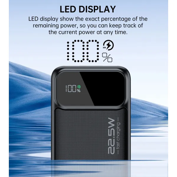 Акумулятор зовнішній Power Bank 20000mAh 22,5W Fast charging з LED дисплеєм Choetech (B729) - Фото 1