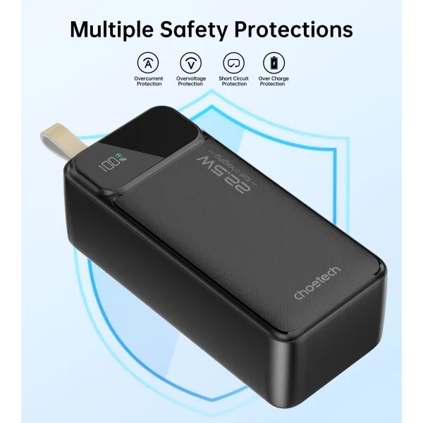 Акумулятор зовнішній Power Bank 40000mAh 22,5W Fast charging з LED дисплеєм Choetech (B731) - Фото 8