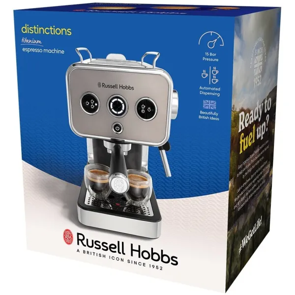 Кофеварка рожковая Distinctions Titanium Russell Hobbs (26452-56) - Фото 3