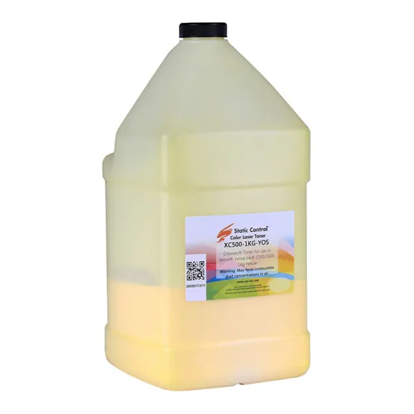 Тонер XER VersaLink C500/C600 флакон, 1 кг, жовтий SCC (XC500-1KG-YOS) - Фото 1