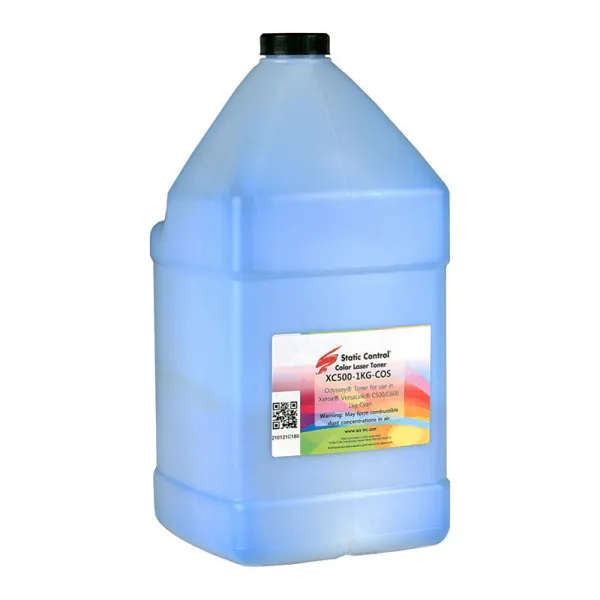 Тонер XER VersaLink C500/C600 флакон, 1 кг, голубой SCC (XC500-1KG-COS) - Фото 1