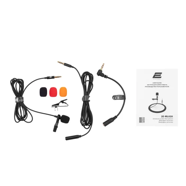 Мікрофон-петличка 3.5 Mini Jack, чорний 2Е (2E-ML020) - Фото 5