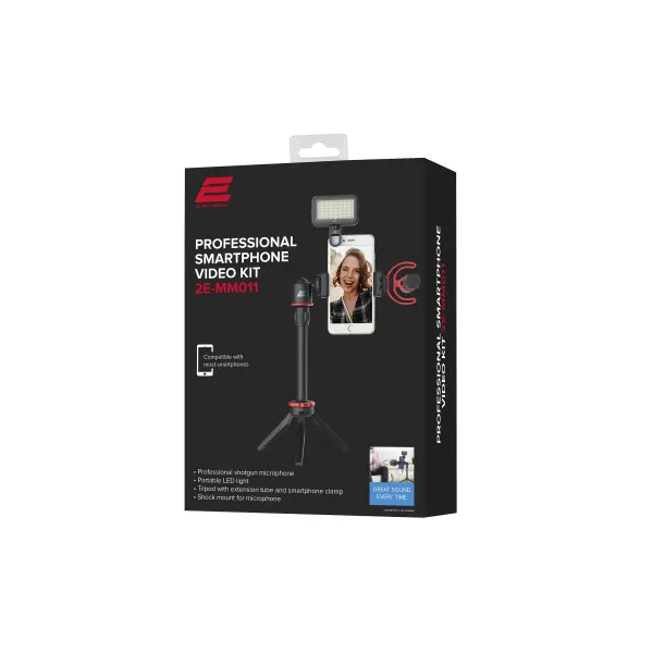Микрофон 3.5 Mini Jack с триподом для мобильных устройств Vlog KIT, чёрный 2Е (2E-MM011) - Фото 2