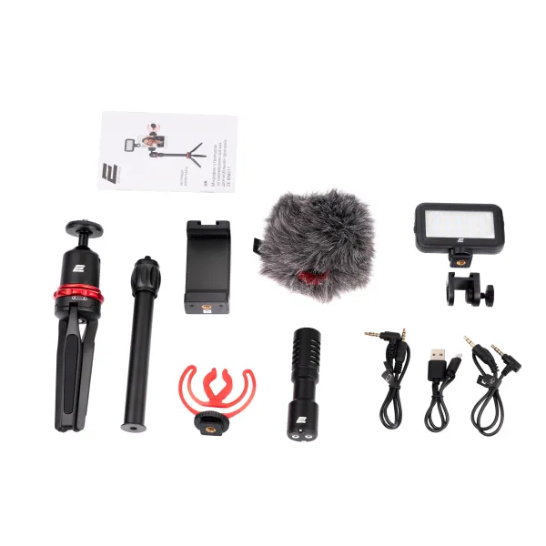Микрофон 3.5 Mini Jack с триподом для мобильных устройств Vlog KIT, чёрный 2Е (2E-MM011) - Фото 4