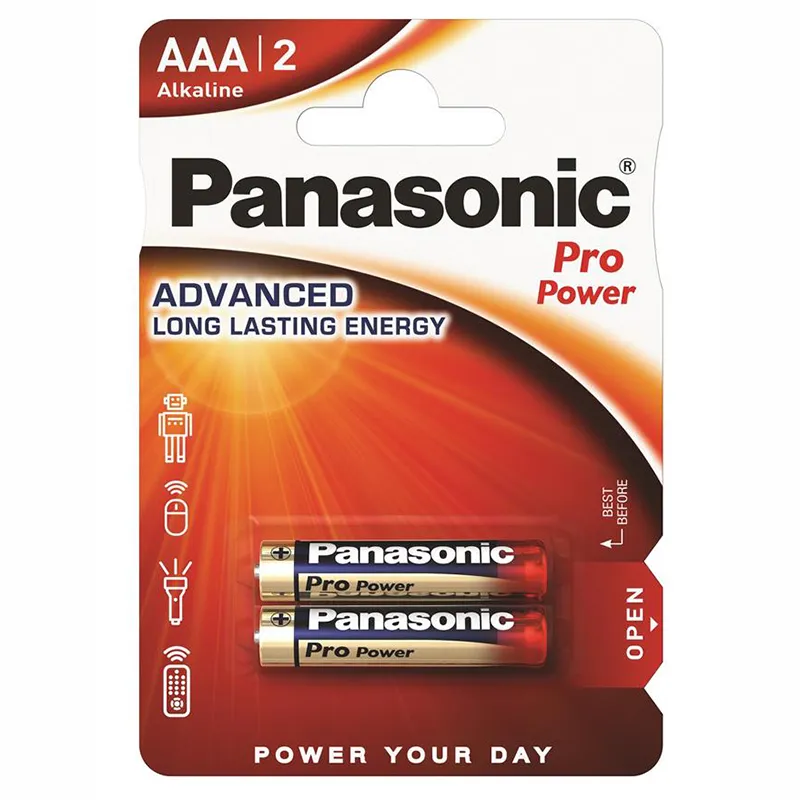 Батарейка AAA лужна Pro Power блістер 2 шт Panasonic (LR03XEG/2BP) Батарейка AAA лужна Pro Power блістер 2 шт Panasonic (LR03XEG/2BP)
