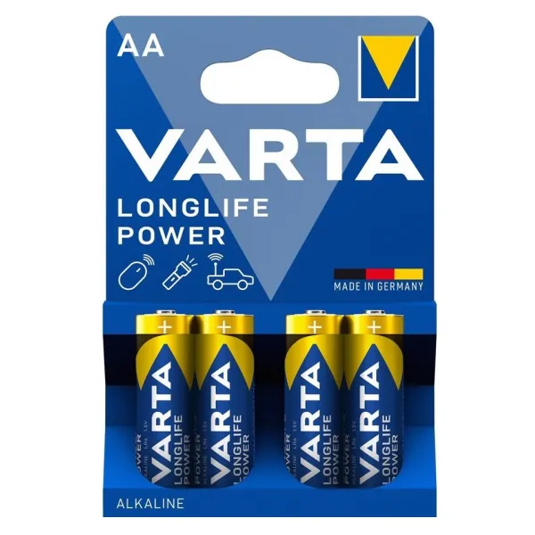 Батарейка AA лужна, Longlife Power, блістер, 4 шт. Varta (04906121414)