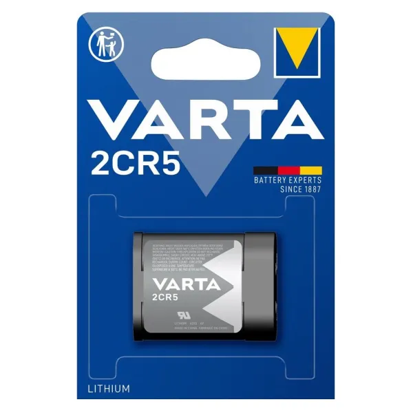 Батарейка 2CR5 літієва, блістер, 1 шт. Varta (06203301401)