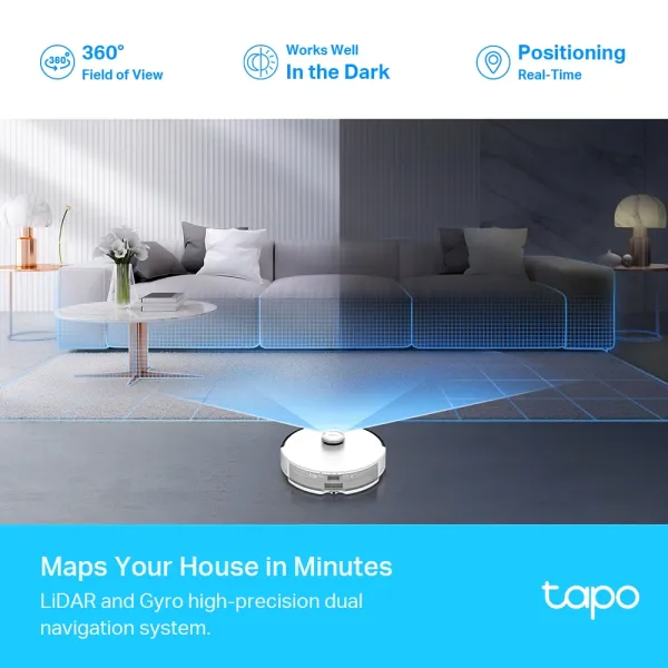 Пылесос робот TAPO RV 30 LIDAR TP-LINK (TAPO-RV30-PLUS) - Фото 3