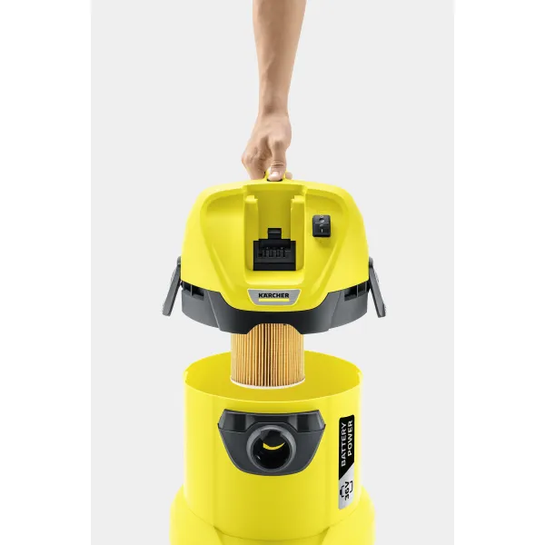 Пылесос профессиональный аккумуляторный WD 3 Karcher (1.629-910.0) - Фото 5