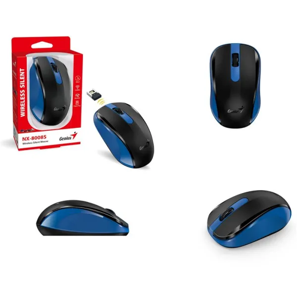 Мышь беспроводная NX-8008S Silent синяя Genius (31030028402) - Фото 1